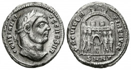 CONSTANCIO I. Argenteo. (Ar. 2,88g/18mm). 295 d.C. Nicomedia. (RIC 18). Anv: Cabeza laureada de Constancio I a derecha, alrededor leyenda: CONSTANTIVS...