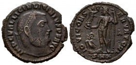 LICINIO I. Follis. (Ae. 4,32g/22mm). 313-315 d.C. Cícico. (RIC 4). Anv: Cabeza laureada de Licinio I a derecha, alrededor leyenda: IMP C VAL LICIN LIC...