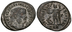 LICINIO I. Follis. (Ae. 3,55g/23mm). 311-317 d.C. Nicomedia. (RIC 13). Anv: Cabeza laureada de Licinio I a derecha, alrededor leyenda: IMP C VAL LICIN...