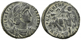 CONSTANCIO II. Follis. (Ae. 4,74g/22mm). 350-355 d.C. Antioquía. (RIC 132). Anv: Busto diademado, drapeado y con coraza de Constancio II a derecha, al...