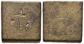 PESOS BIZANTINO. 1 Uncia cuadrada. (Ae. 25,87g/22mm). Siglo V-Siglo VII d.C. MBC.