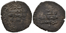 TAIFAS DEL CALIFATO, Du-l-Nunies de Toledo (Yahya al-Mamun 435-467H). Dirham. (Ae. 3,69g/24mm). Fecha no visible. Madinat Tulaytula. (Vives 1109/1110;...