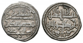 ALMORAVIDES, Ishaq ben Alí. Quirate. (Ar. 0,95g/12mm). (Vives 1896). MBC-.