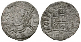 ALFONSO XI (1312-1350). Cornado. (Ve. 0,90g/19mm). Toledo. (FAB-341). Anv: Busto coronado de Alfonso XI a izquierda, alrededor leyenda: ANFVS REX. Rev...