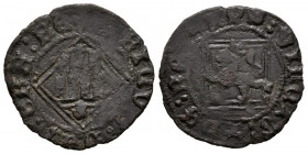 ENRIQUE IV (1454-1474). Blanca de Rombo. (Ve. 1,21g/19mm). Coruña. (FAB-830). Anv: Castillo, debajo venera, alrededor leyenda: ENRICVS DEI GRACIA REX....