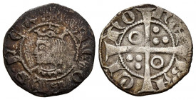 JAIME II (1291-1327). Dinero (Ve. 0,84g/16mm). S/D. Barcelona. (Cru.V.S. 344). Anv: efigie ancha a izquierda. Leyenda: IACOBUS REX. Rev: cruz pasante ...