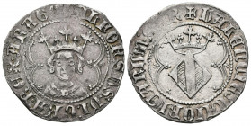 ALFONSO IV (1327-1336). 1 Real. (Ar. 3,10g/25mm). Valencia. (Cru V.S. 864.2). Anv: Busto coronado de Alfonso IV, alrededor leyenda: ALFONSVS DI GRA RE...