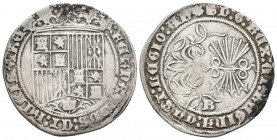 REYES CATÓLICOS (1474-1505). 1 Real (Ar. 3,23g/26mm). S/D. Burgos. (Cal-2019- 319). MBC.
