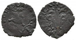 CARLOS I (1516-1556). Dinero. (Ve. 0,68g/16mm). Valencia MS. (Cal-2019-19). MBC-.