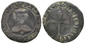 FELIPE II (1556-1598). Dobler. (Ae. 1,71g/18mm). Mallorca. (Cal-2019-4). MBC-.