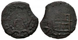 FELIPE II (1621-1665). Dobler. (Ae. 1,54g/17mm). Ibiza. (¿Cal-2019-23?). Falso de época. MBC-.