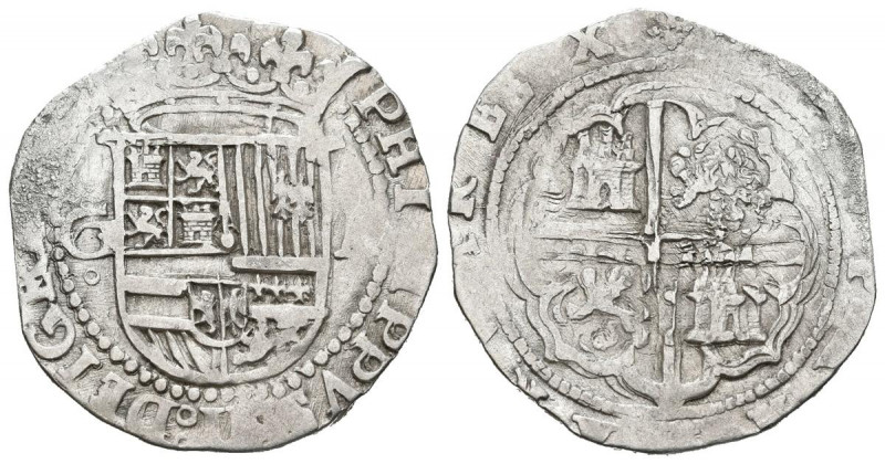 FELIPE II (1556-1598). 1 Real. (Ar. 3,31g /21mm). S/D (1576-1587). Granada. (Cal...