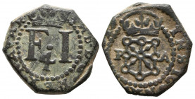 FELIPE IV (1621-1665). 4 Cornados (Ae. 4,14g/20mm). 1624. Pamplona. (Cal-2019-77). MBC+. Bonito ejemplar.