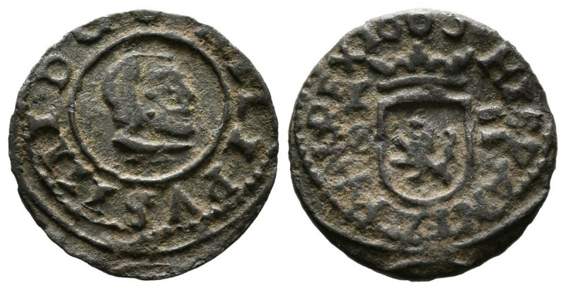 FELIPE IV (1621-1665). 2 Maravedís. (Ae. 0,54g/13mm). 1663. Cuenca. (Cal-2019-13...