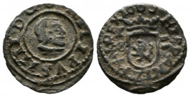 FELIPE IV (1621-1665). 2 Maravedís. (Ae. 0,54g/13mm). 1663. Cuenca. (Cal-2019-130). MBC+.