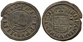 FELIPE IV (1621-1665). 16 Maravedís. (Ae. 3,21g/26mm). 1661. Segovia BR. (Cal-2019-487). MBC+. Cospel faltado.