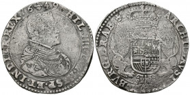 FELIPE IV (1621-1665). 1 Ducatón (Ar. 32,28g/41mm). 1649. Bruselas. (Vicenti 1304). MBC.