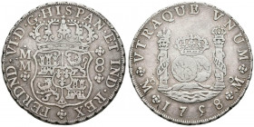 FERNANDO VI (1746-1759). 8 Reales. (Ar. 26,76g/39mm). 1758. México MM. (Cal-2019-494). MBC.