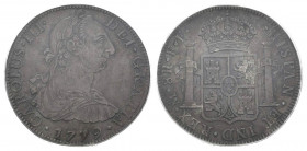 CARLOS III (1759-1788). 8 Reales (Ar. 27,00g/38mm)*. 1779. México FF. (Cal-2019-1118). EF 40. Encapsulada por ANACS. *Peso y medida teórico.
