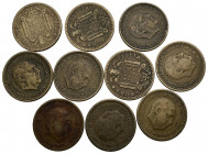 Estado Español (1936-1975). Conjunto compuesto por 10 monedas de 1 Peseta de 1947 con diferentes estrellas así como estados de conservación. A EXAMINA...