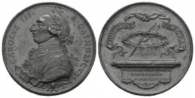 CARLOS III (1759-1788). Premio de la Real Sociedad Económica Sevillana de Amigos del País. (Pb. 41,91g/40mm). 1778. Grabador: Tomás F. Prieto. (RAH 31...