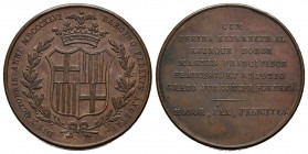 ISABEL II (1833-1868). Boda Real. (Ae. 23,94g/37mm). 1846. Barcelona. (Vives 385). EBC+.