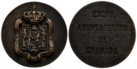 EXCMO Ayuntamiento de Granada. (Ae. 65,10g/49mm). Escudo de la ciudad. EBC.