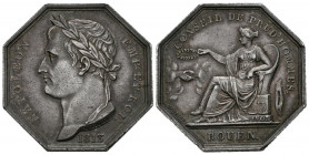 NAPOLEON BONAPARTE, Imperio (1804-1815). Conseil de Prud´Hommes. (Ar. 14,96g/33mm). 1813. Rouen. Medalla o jetón octogonal. (Bramsen 1312). MBC+.