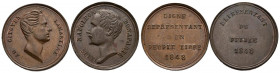 FRANCIA. Interesante conjunto de 2 medallas conmemorativas a los representantes frenceses: Napoleón Bonaparte y Lamartine. EBC-. A EXAMINAR.