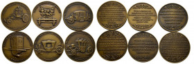 Precioso conjunto formado por 6 medallas en bronce del Museu Nacional Dos Coches. Estas monedas fueron acuñadas en el último cuarto del siglo XX. Alto...