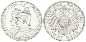ALEMANIA. 2 Mark (Ar. 11,10g/28mm). 1901. Berlín A. Imperio Alemán. (Km#525). MBC+.