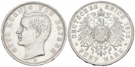 ALEMANIA. 5 Mark (Ar. 27,71g/38mm). 1913. Munich D. Imperio Alemán. (Km#915). MBC+. Limpiada.