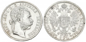 AUSTRIA. 1 Florín (Ar. 12,34g/29mm). 1875. Francisco José I. Viena . (Km#2222). EBC+.