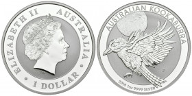 AUSTRALIA. 1 Dollar (Ar. 31,47g/40mm). 2018. Perth. Kookaburra. PROOF. Tirada de 500 mil piezas.
