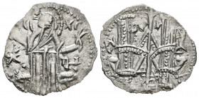 BULGARIA, Ivan Aleksandar con Mihail Asen IV. Gros. (Ar. 1,49g/22mm). 1331-1355. Veliko Turnovo. (Youroukova & Penchev 74-80). MBC+.