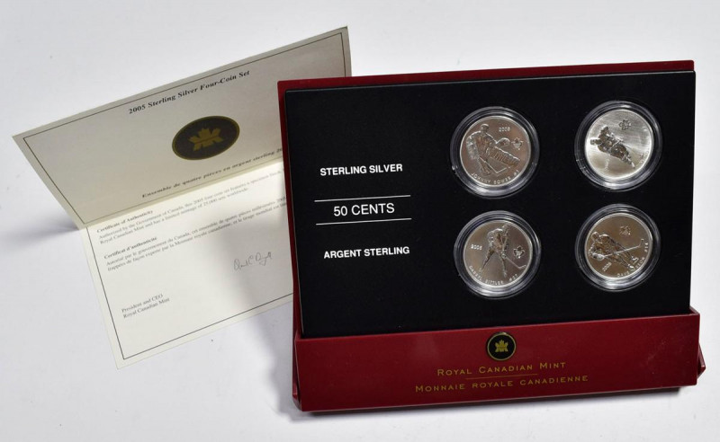 CANADÁ. Set completo formado por 4 monedas en plata de 50 Cent con la temática d...