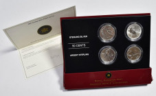 CANADÁ. Set completo formado por 4 monedas en plata de 50 Cent con la temática de Leyendas del Hockey. Royal Canadian Mint. 2005. Peso y medida por mo...