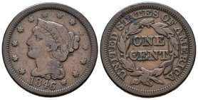 ESTADOS UNIDOS. 1 Large Cents (Ae. 10,45g/28mm). 1846. Philadelphia. (Km#67). MBC.