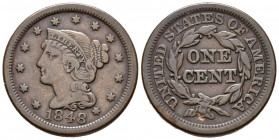ESTADOS UNIDOS. 1 Large Cents (Ae. 10,64g/28mm). 1848. Philadelphia. (Km#67). MBC.