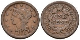 ESTADOS UNIDOS. 1 Large Cents (Ae. 10,41g/28mm). 1855. Philadelphia. (Km#67). MBC.