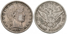 ESTADOS UNIDOS. 1/2 Dollar (Ar. 12,27g/30mm). 1898. Nueva Orleans. O. Tipo Barber. (Km#116). BC+. Escasa.