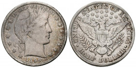 ESTADOS UNIDOS. 1/2 Dollar (Ar. 12,31g/30mm). 1899. San Francisco. S. Tipo Barber. (Km#116). BC+. Escasa.
