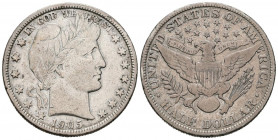 ESTADOS UNIDOS. 1/2 Dollar (Ar. 12,22g/30mm). 1905. Philadelphia. Tipo Barber. (Km#116). BC+. Escasa.