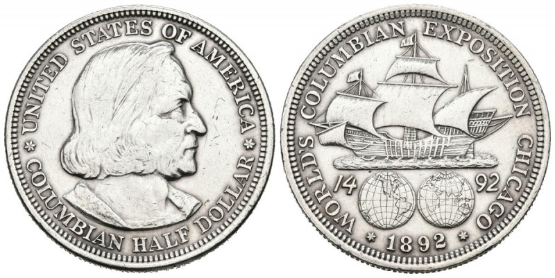 ESTADOS UNIDOS. 1/2 Dollar (Ar. 12,45g/36mm). 1892. Philadelphia. World Columbia...