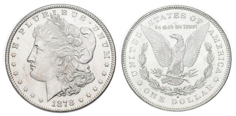 ESTADOS UNIDOS. 1 Dollar (Ar. 26,73g/38mm)*. 1878. San Francisco S. (Km#110). MS...