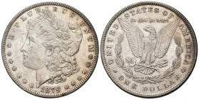 ESTADOS UNIDOS. 1 Dollar (Ar. 26,64g/38mm). 1879. Philadelphia. (Km#110). EBC. brillo original. Raya en anverso.