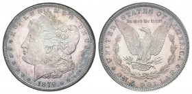 ESTADOS UNIDOS. 1 Dollar (Ar. 26,73g/38mm)*. 1879. San Francisco S. (Km#110). EBC+. *Peso y medida teórico.

Ex The Redfield Collection.