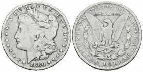ESTADOS UNIDOS. 1 Dollar (Ar. 25,74g/38mm)*. 1880. Philadelphia. (Km#110). BC+.