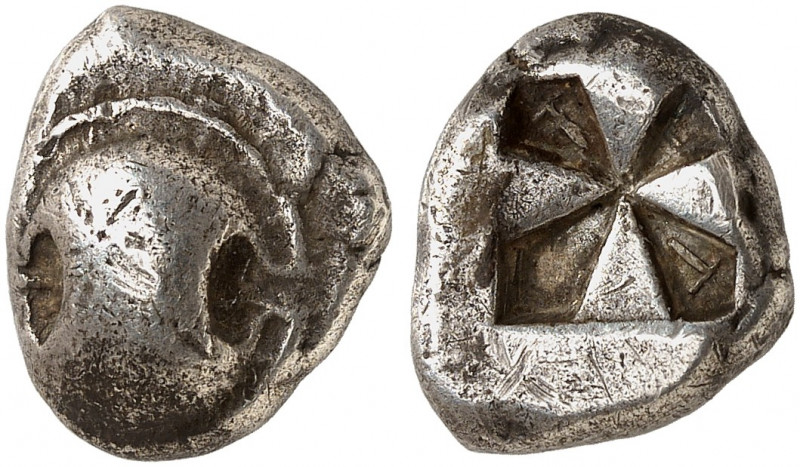 GRIECHISCHE MÜNZEN. BOIOTIEN. Tanagra. 
Drachme, 479-474 v. Chr. Boiotischer Sc...