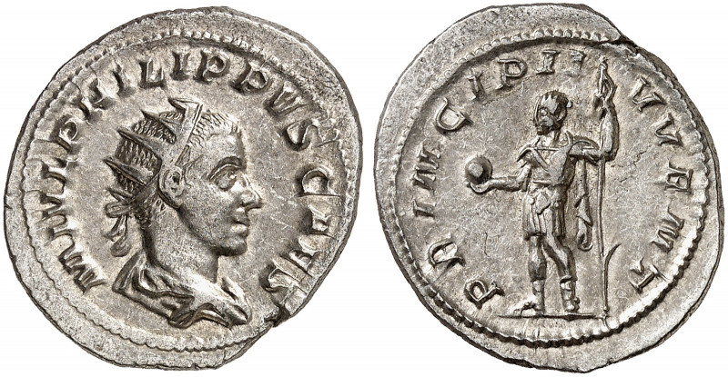 RÖMISCHE MÜNZEN. RÖMISCHE KAISERZEIT. Philippus II., 247 - 249. 
Antoninian. Re...